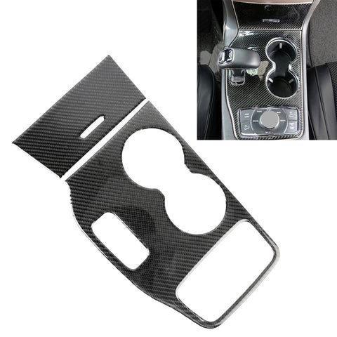 Adesivo decorativo in fibra di carbonio per pannello tazza d'acqua per auto da 2 pezzi per Jeep Grand Cherokee 2014-2015, Water Cup (2014-2015)