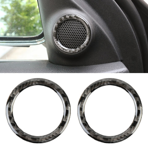 Adhésif décoratif en fibre de carbone pour clacson postérieur pour voiture de 2 pièces pour Jeep Grand Cherokee, klaxon arrière
