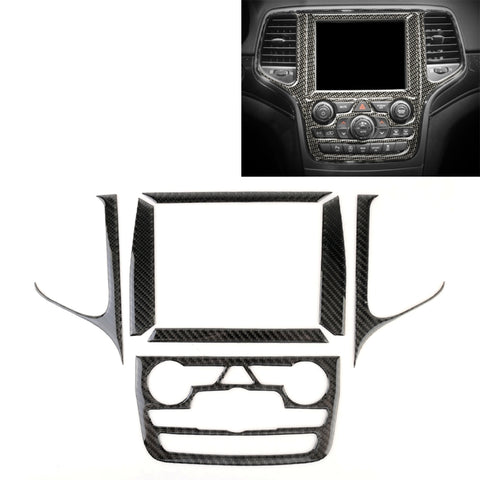 Autocollant décoratif en fibre de carbone pour la navigation avec contrôle central de la voiture pour Jeep Grand Cherokee, Central Control Navigation