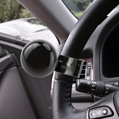 Volante universale per auto Manopola rotativa Ausiliario Booster Maniglia di controllo degli aiuti Volante per auto Booster Rinforzo ruota Manopola spinner automatica Palla, Car Steering Wheel Spinner Knob (Noir)
