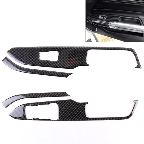 4 adesivi decorativi per pulsante regolatore alzacristalli portiera auto per Ford Mustang, Door Lift Window Regulator Button - Novalix Store