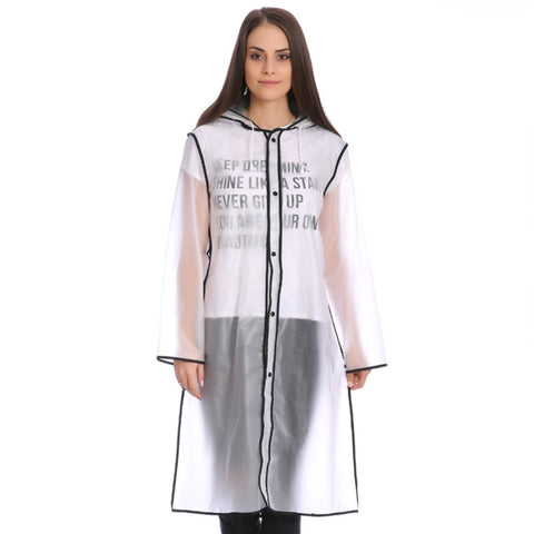 Poncho Impermeabile in EVA con Cappello Trasparente - Taglia L