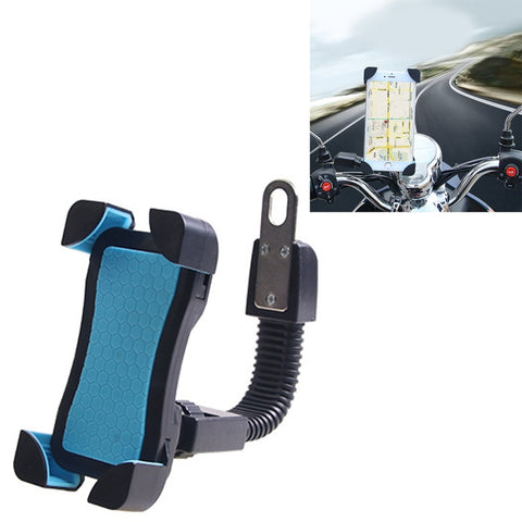Staffa universale per telefono moto ABS con rotazione libera a 360 gradi Staffa di navigazione per mountain bike Supporto GPS/mobile per telefono cellulare da 3,5-6,5 pollici