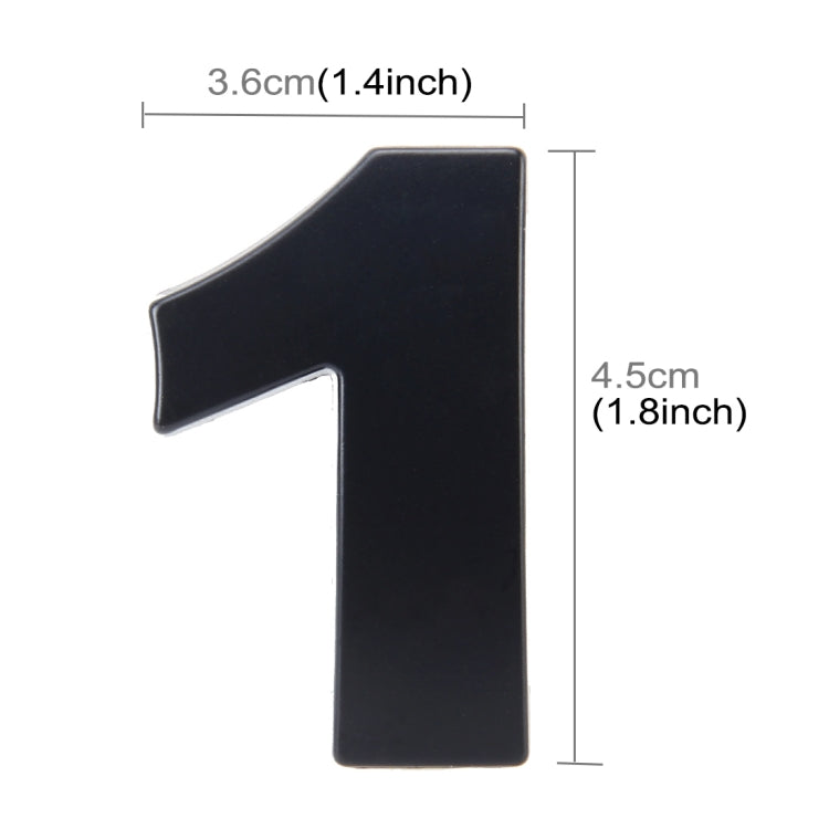 3D Number One Car Badge Emblem Self-Adhesive Sticker