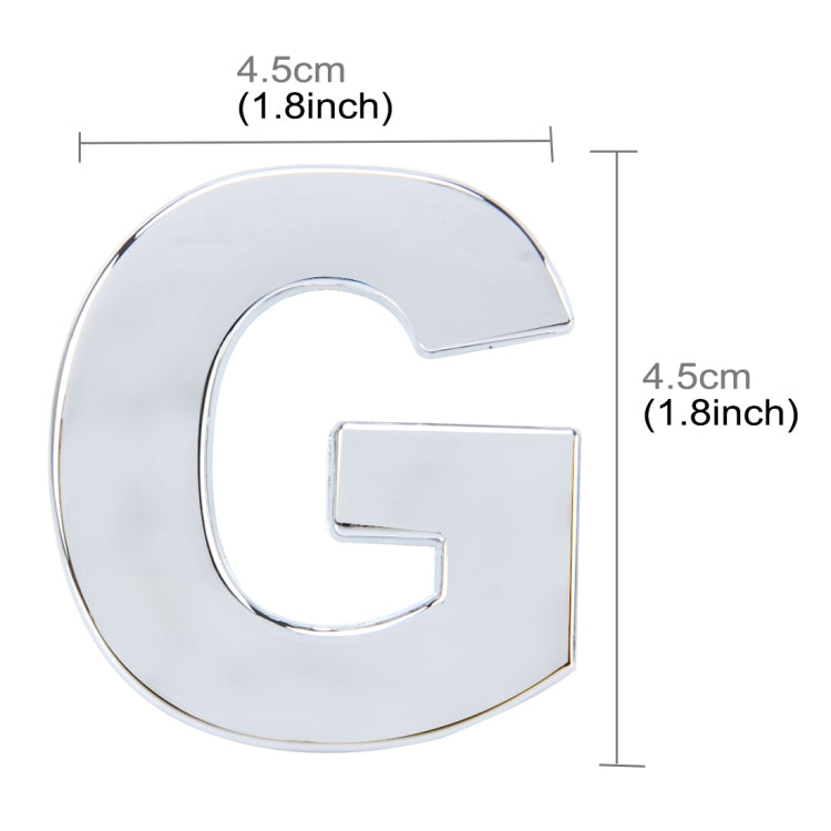 Car Vehicle Badge Emblem 3D English Letter Self-adhesive Sticker Decal, Size: 4.5*4.5*0.5cm, G, R