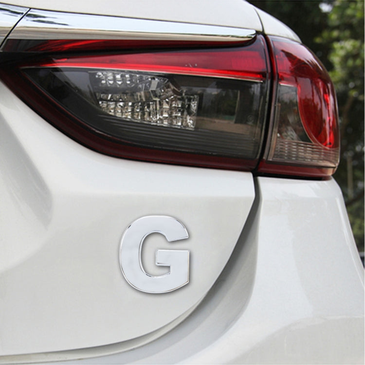 Car Vehicle Badge Emblem 3D English Letter Self-adhesive Sticker Decal, Size: 4.5*4.5*0.5cm, G, R