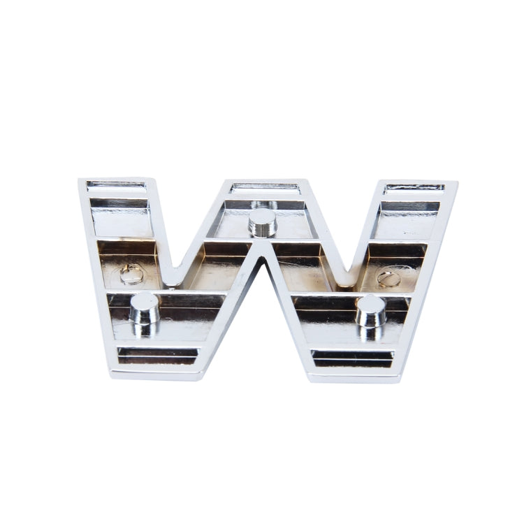 Car Vehicle Badge Emblem 3D English Letter Self-adhesive Sticker Decal, Size: 4.5*4.5*0.5cm, W, B