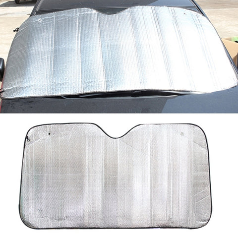Foglio di alluminio argento Parasole per auto Parabrezza Copertura per visiera Parasole per finestrino anteriore Protezione UV, Dimensioni: 130 x 60 cm, 130 x 60cm