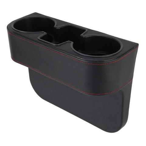 Scatola portaoggetti avec fessura per seggiolino auto, portabevande, tasca automatica, riordino per portamonete, portamonete, telefono, accessori per auto, Noir, Gris, Kaki, Marron