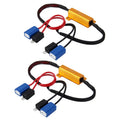 2 PCS H1 / H3 Car Canbus Error Canceller Decoder Load Resistor LED 50W 8 Ohm No Blinking Decoder Heat Resistance Aluminum Case Heat Sink High Power Meta...