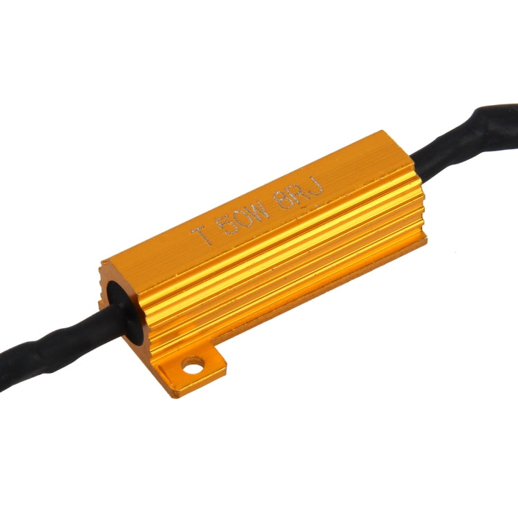 2 PCS H1 / H3 Car Canbus Error Canceller Decoder Load Resistor LED 50W 8 Ohm No Blinking Decoder Heat Resistance Aluminum Case Heat Sink High Power Meta...