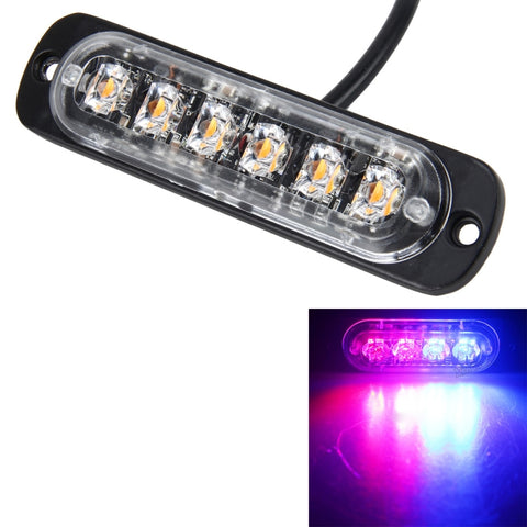 DC 12V-24V 2W 6LED SMD-2835 Lampade 17 modelli di flash 3 linee Lampada flash per auto Lampada per auto impermeabile Camion Emergenza Stroboscopica Flash Avvertimento, Lunghezza cavo: 90 cm, 6LEDs