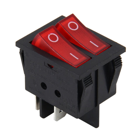 Interrupteur pour camion de voiture, interrupteur de barre de levier, interrupteur de lumière, 4 broches, étanche, 12/24 V, universel, pour voiture, à 4 broches, double interrupteur de commande pulsée OFF-ON, bouton 1