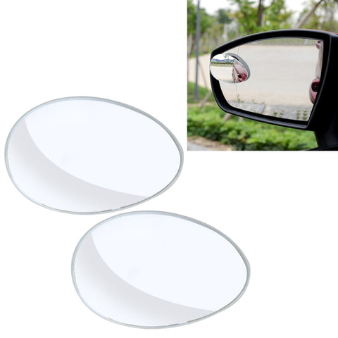 3R-055 2 pezzi per camion per auto, punto cieco ovale, specchietto retrovisore, specchio grandangolare, specchio grandangolare regolabile a 360 gradi, dimensioni: 6,7 x 4,5 cm., Size: 6.7*4.5cm - Novalix Store
