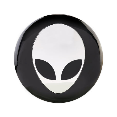 4 adesivi decorativi per mozzo ruota in metallo con motivo alieno per auto, diametro: 5,8 cm, Alien Pattern - Novalix Store