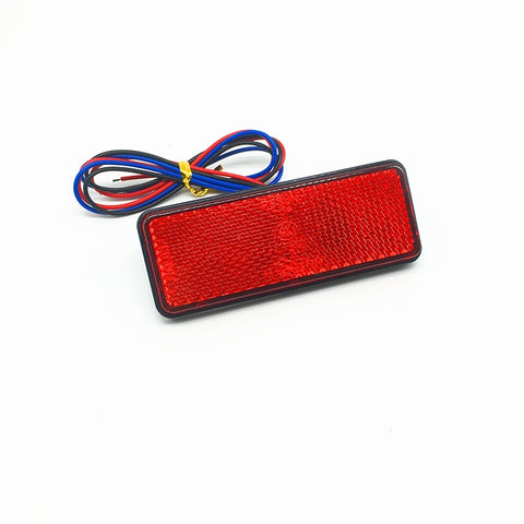 2 pezzi rimorchio per auto moto DC 12-15V 24-LED indicatore lampada riflettore rettangolo indicatore fanale posteriore, colore chiaro: rosso (fisso + illuminazione flash)