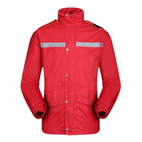 Pantaloni impermeabili divisi da moto riflettenti durevoli che guidano bicicletta elettrica bici antivento impermeabile antipioggia per adulti, taglia: L(Rosso), Size: L
