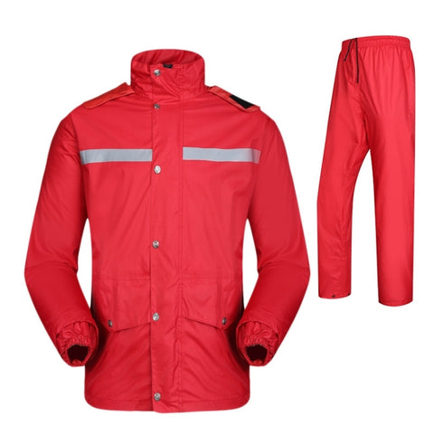 Pantaloni impermeabili divisi da moto riflettenti durevoli che guidano bicicletta elettrica bici antivento impermeabile antipioggia per adulti, taglia: XL(Rosso), Size: XL