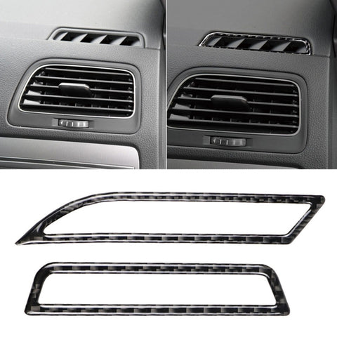 Adhésif décoratif pour l'air de sortie en fibre de carbone pour voiture pour Volkswagen Golf 7 2013-2017, guide vers la sinistre, sortie d'air