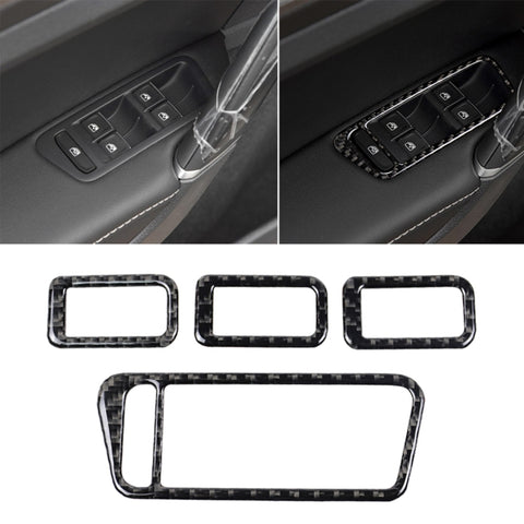 Adesivo decorativo per pannello alzacristalli in fibra di carbonio per auto per Volkswagen Golf 7 2013-2017, guida a sinistra, Window Lift Panel