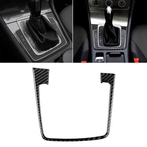 Adesivo decorativo per telaio del pannello di posizione del cambio in fibra di carbonio per auto per Volkswagen Golf 7 2018-, senza foro e avvio e arresto, guida a sinistra, Gear Position