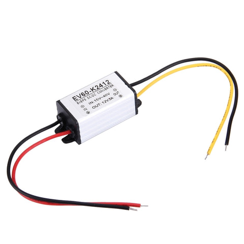 EV60-K2412 DC 15-40V à 12V 5A 36W Adaptateur d'alimentation pour convertisseur automatique DC-DC Module abaisseur, Adaptateur secteur de voiture
