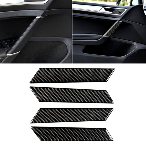 Adesivo decorativo per maniglia per porta in fibra di carbonio per auto per Volkswagen Golf 7 2013-2017, Door Handle