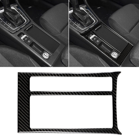 Adhésif décoratif pour panneau de tasse d'eau en fibre de carbone pour voiture pour Volkswagen Golf 7 2013-2017, guide à sinistre, panneau de tasse d'eau