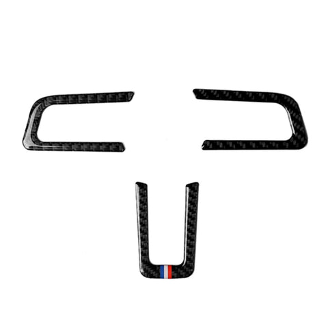 Autocollant décoratif pour volant en fibre de carbone couleur USA pour voiture pour Ford Mustang 2015-2017, volant