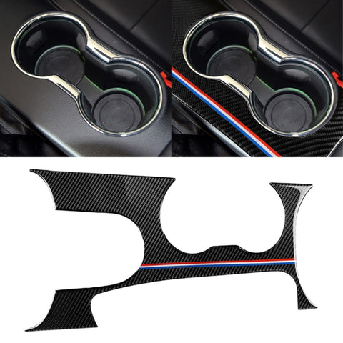 Adesivo decorativo per pannello di posizione dell'ingranaggio della guida sinistra in fibra di carbonio color USA per auto per Ford Mustang 2015-2017, Left Drive Gear Position