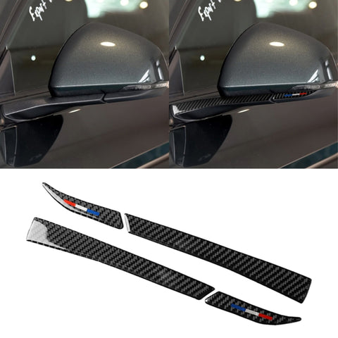 Autocollant décoratif pour rétroviseur en fibre de carbone couleur USA pour 4 pièces pour Ford Mustang 2015-2017, Rétroviseur