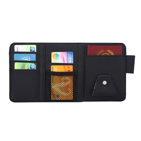 Organisateur de sac par carte, portaoggetti par CD, scatola di fazzoletti di carta pour visiera parasole universale per auto, sans fermeture éclair (jaune), sans fermeture éclair (noir)