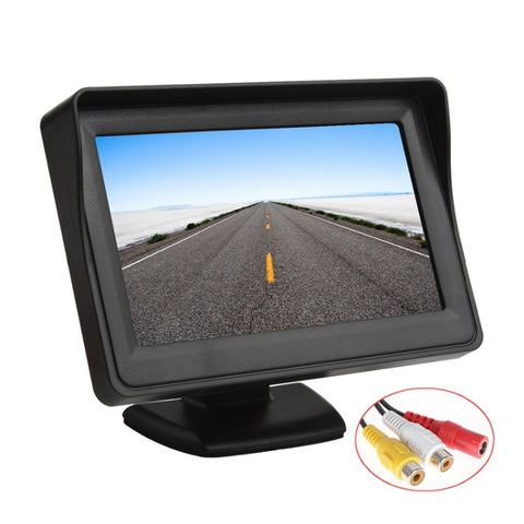 PZ-703 Monitor retrovisore per auto LCD TFT da 4,3 pollici con supporto e parasole, PZ-703