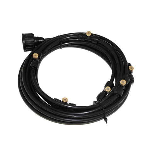 Système de pulvérisation de nébulisation pour ligne d'irrigation avec tube en PE pour jardin à l'ouverture avec 16 buses de nébulisation, longueur : 12 m, longueur : 12 m