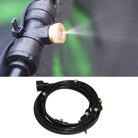 Système de nébulisation pour ligne d'irrigation avec tube en PE pour jardin à l'ouverture, prato, jardin, avec 21 buses de nébulisation, longueur : 15 m, longueur : 15 m