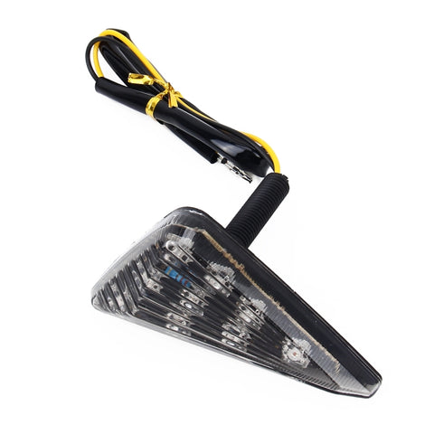 2 pezzi a forma di triangolo DC 12V moto 9-LED luce gialla indicatore di direzione lampeggiante, Triangle Shape - Novalix Store