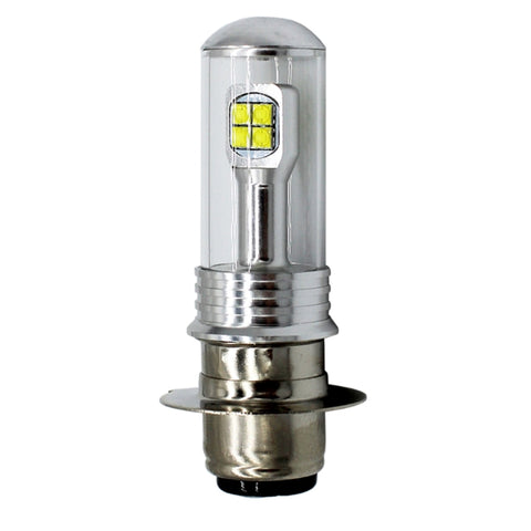 Fari moto 750LM 6000K Bianco H6M/P15D 40W Lampadine a 8 LED, DC 12-24V, H6M/P15D