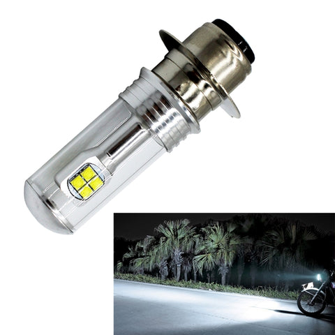 Fari moto 750LM 6000K Bianco H6M/P15D 40W Lampadine a 8 LED, DC 12-24V, H6M/P15D