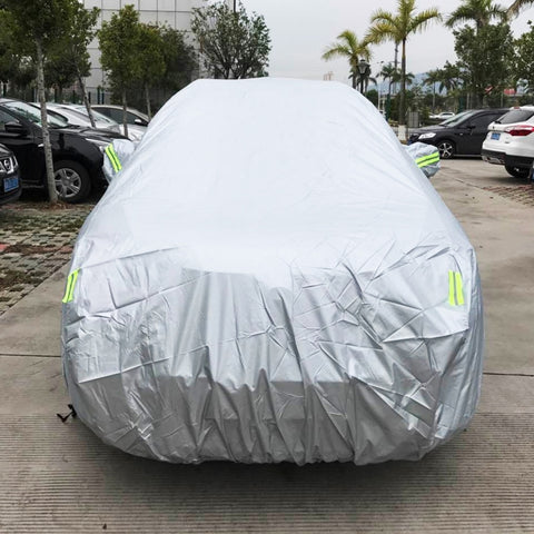 Copriauto SUV PEVA antipolvere impermeabile e resistente al sole con strisce di avvertenza, adatto per auto fino a 4,8 m (187 pollici) di lunghezza, 187inch (L)