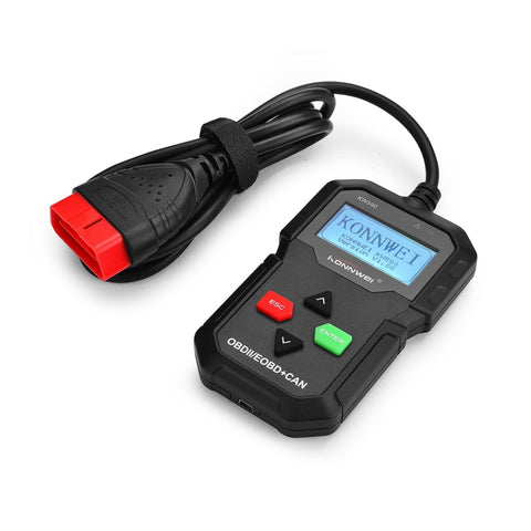 KONNWEI KW590 Mini OBDII Outils de diagnostic automatique pour scanner automobile Outil de diagnostic adaptateur pour scanner automatique (peut fonctionner uniquement avec une essence 12 V), KW590