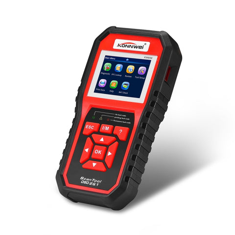 KONNWEI KW850 OBDII / CAN Strumenti di scansione diagnostica automatica per auto Lo strumento di scansione dell'adattatore per scansione automatica supporta 8 lingue e 6 protocolli (può anche rilevare batteria e tensione, rilevare solo auto a benzina 12V)