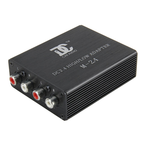 Convertisseur de niveau haut-parleur audio pour voiture VF haut-parleur VF basse 2 modes Auto Car Convertisseur de haute-basse impédance Adaptateur haut-parleur vers ligne RCA, 2 voies