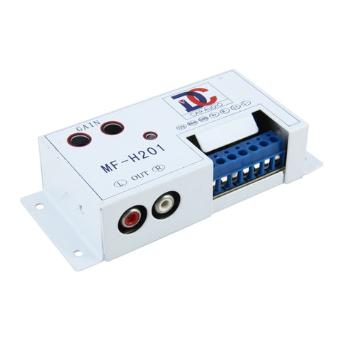 Convertisseur de niveau audio haut-parleur pour voiture VF haut-parleur VF basse Convertisseur automatique adaptateur de haute-basse impédance pour haut-parleur automatique sur la ligne RCA, High VF tourne Low VF