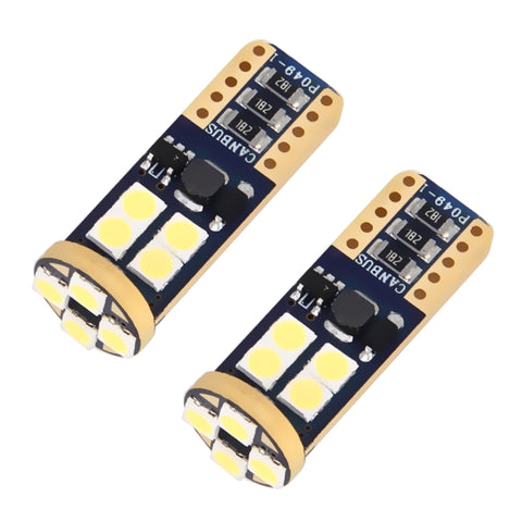 2 PZ T10/W5W/194/501 4W 280LM 6000K 12 SMD-2835 Lampadine LED Lampada da lettura per auto Luce d'ingombro con decodificatore, DC 12V, 2 PCS T10/W5W/194/501 - Novalix Store