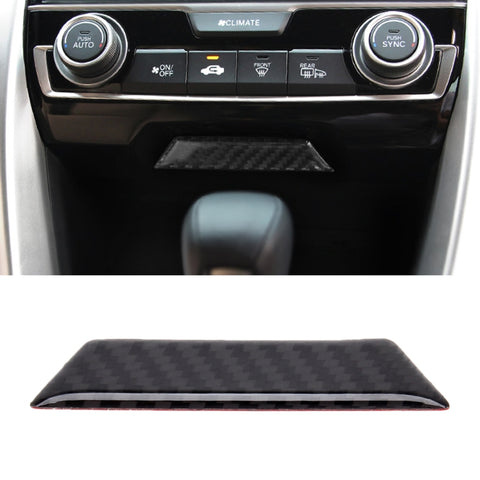 Adhésif décoratif pour panneau de changement de vitesse avec rivets en fibre de carbone pour Honda Civic 10a génération, panneau de changement de vitesse
