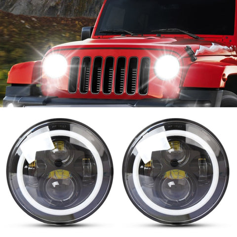 Faro LED CREE 7 Pollici 75W IP68 per Jeep Wrangler JK TJ LJ - 2
