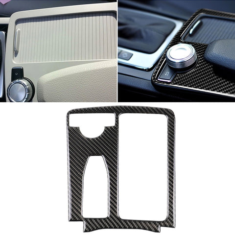 Adhésif décoratif pour panneau de position de l'engrenage avec guide en fibre de carbone pour voiture pour Mercedes-Benz W204 2007-2013 / W212 2010-2012, position de vitesse d'entraînement gauche (W212)