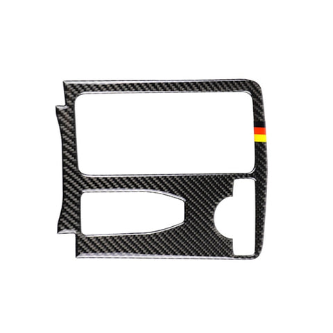 Auto Bandiera Tedesca In Fibra di Carbonio Guida A Destra Posizione del Cambio Pannello Adesivo Decorativo per Mercedes-Benz W204 2007-2013 / W212 2010-2012, Right Drive Gear Position (German Flag)