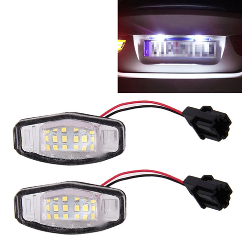 Lampadine LED Luce Targa 12V 2W 120LM 6000K 18-SMD per Honda Civic