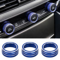 3 PCS Car Aluminum Alloy Air Conditioner Knob Case for Honda Tenth Generation Accord, For Honda Tenth Generation Accord(Blue)                           ...